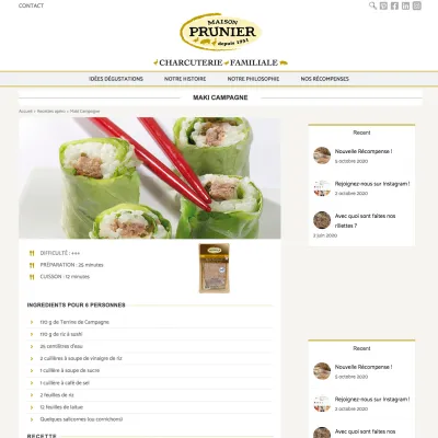 Maison Prunier - Recette